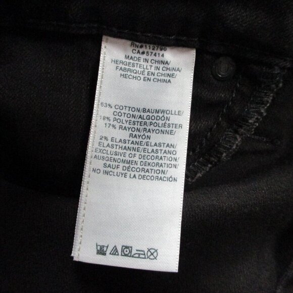 NWT True Religion Jeans Womens 33 Black Denim Super Skinny Moto Stretch Flap - Picture 11 of 14